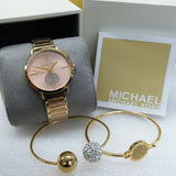 Michael Kors Portia Rose Gold Dial Two Tone Steel Strap Watch for Women - MK3706 Buy Now By Michael Kors