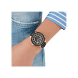 Swarovski Octea Lux Black Dial Black Leather Strap Watch for Women - 5414410 Buy Now By Swarovski