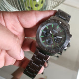 Fossil Bannon Multifunction Chronograph Green Dial Grey Steel Strap Watch for Men - BQ2504 Buy Now By Fossil