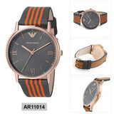 Shop Emporio Armani Kappa Quartz Grey Dial Two Tone Nylon Strap Watch For Men - AR11014 in USA
