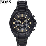 Hugo Boss Driver Chronograph Black Dial Black Steel Strap Watch for Men - 1513277