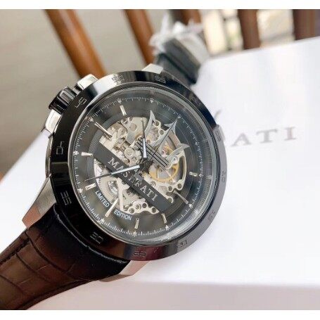Maserati Automatic Black Dial Black Leather Strap Watch For Men - R8821119007 Buy Now By Maserati