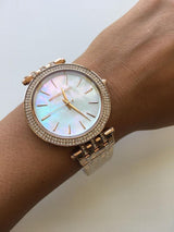 Michael Kors Darci Mother of Pearl Dial Rose Gold Steel Strap Watch for Women - MK3220 Buy Now By Michael Kors