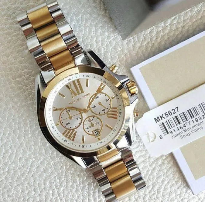 Michael Kors Bradshaw Silver Dial Two Tone Steel Strap Watch for Women - MK5627 Buy Now By Michael Kors