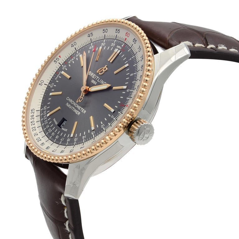 Shop Breitling Navitimer 1 Automatic 41mm Brown Dial Brown Leather Strap Mens Watch - U17326211M1P2 in USA