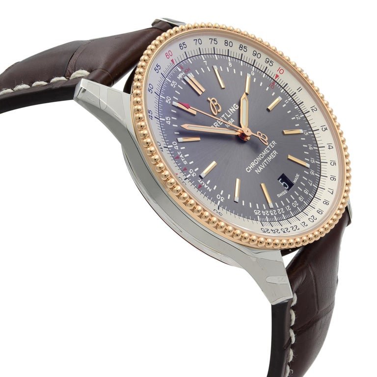 Shop Breitling Navitimer 1 Automatic 41mm Brown Dial Brown Leather Strap Mens Watch - U17326211M1P2 in USA