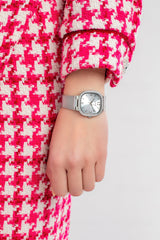 Guess Tapestry Diamonds Silver Dial Silver Mesh Bracelet Watch for Women - GW0354L1 Buy Now By Guess