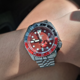 Seiko 5 Sports Thong Sia Limited Edition Red Dial Silver Steel Strap Watch For Men - SSK031K1 Buy Now By Seiko
