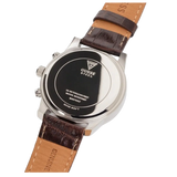 Guess Exec Chronograph White Dial Brown Leather Strap Watch For Men - W0076G2 Buy Now By Guess
