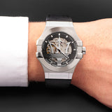 Maserati Potenza Automatic Black Dial Black Leather Strap Watch For Men - R8821108038 Buy Now By Maserati