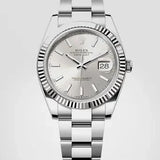 Shop Rolex Datejust 41 Oyster Silver Dial Two Tone Oyster Steel & White Gold Strap Watch For Men - M126334-0003 in USA
