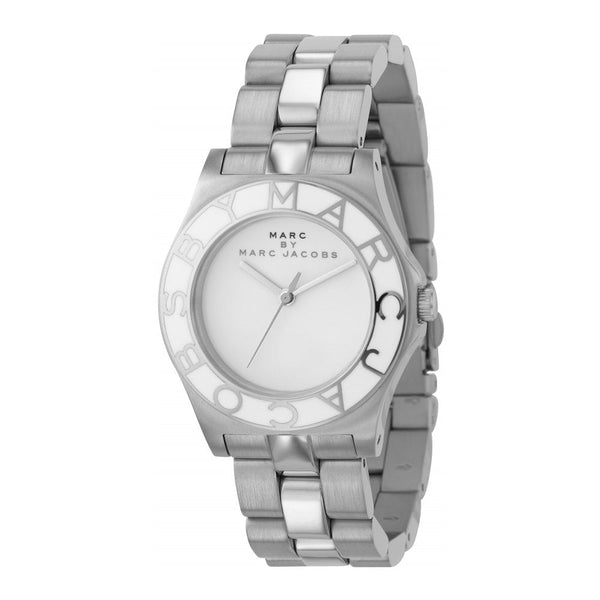 Shop Marc Jacobs Blade White Dial Silver Steel Strap Watch for Women - MBM3048 in USA