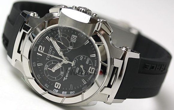 Tissot T Race Chronograph Black Dial Black Rubber Strap Watch for Women - T048.217.17.057.00 Buy Now By Tissot
