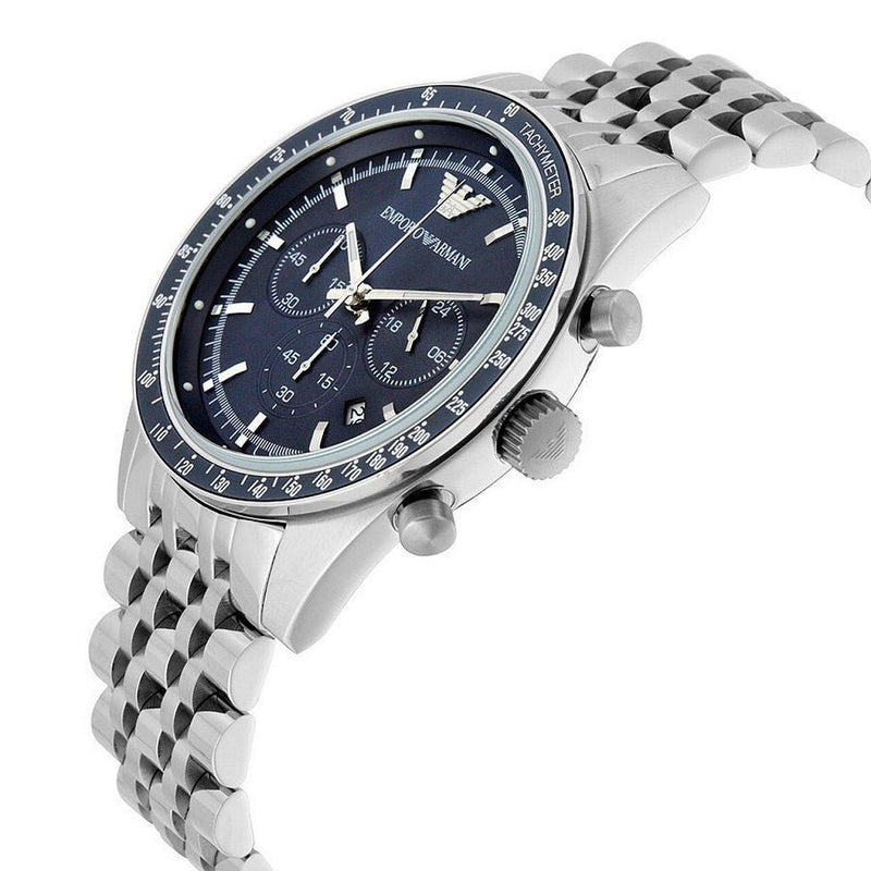 Emporio Armani Sportivo Chronograph Blue Stainless Steel Watch For Men - AR6072 Buy Now By Emporio Armani