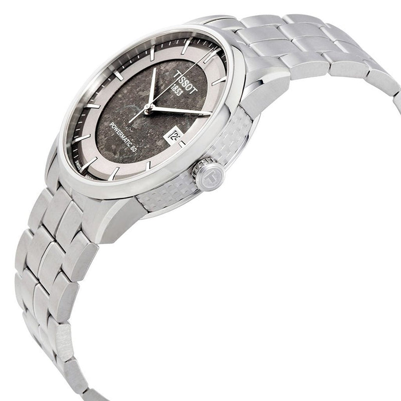Shop Tissot Luxury Powermatic 80 Anthracite Grey Dial Silver Steel Strap Watch For Men - T086.407.11.061.10 in USA