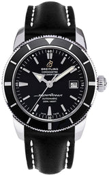 Shop Breitling Superocean Heritage 42mm Black Leather Strap Mens Watch - A1732124 in USA