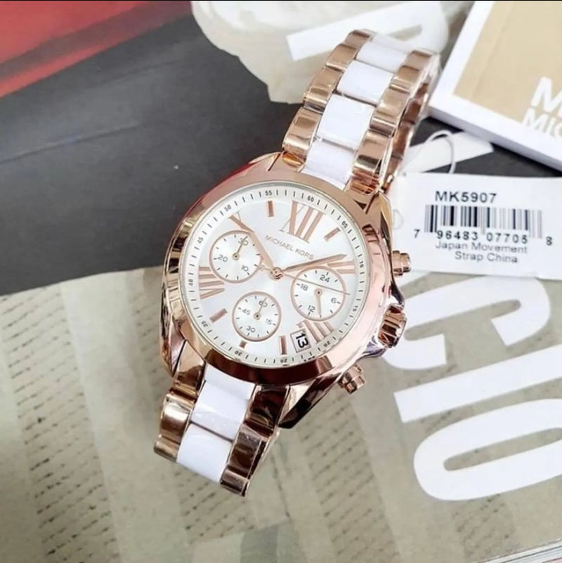 Michael Kors Bradshaw Silver Dial Two Tone Steel Strap Watch for Women - MK5907 Buy Now By Michael Kors