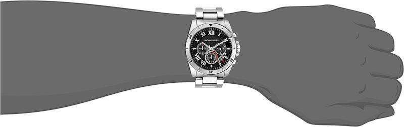 Michael Kors Brecken Chronograph Quartz Black Dial Silver Steel Strap Watch For Men - MK8438 Buy Now By Michael Kors