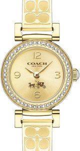Coach Dress Crystals Gold Dial Gold Steel Strap Watch For Women - 14502202 Buy Now By Coach