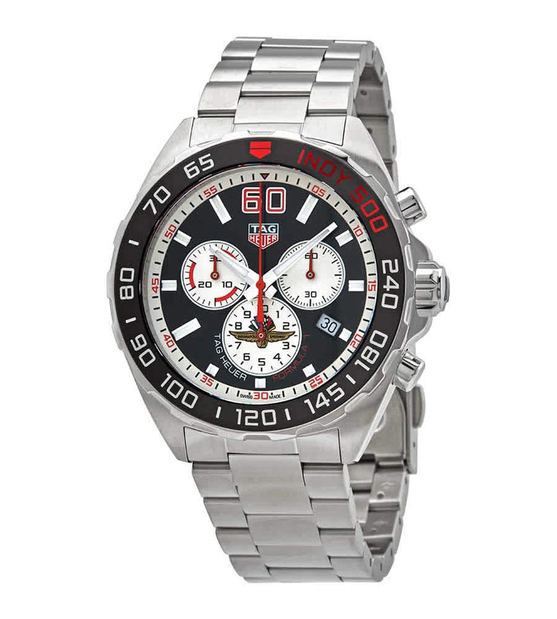 Tag Heuer Formula 1 Indy 500 Special Edition Black Dial Silver Steel Strap Watch for Men - CAZ101V.BA0842 Buy Now By Tag Heuer