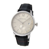 Shop Burberry Classic Round Cream Dial Black Leather Strap Watch for Men - BU10008 in USA
