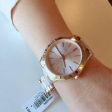 Michael Kors Slim Runway Rose Gold Dial Two Tone Steel Strap Watch for Women - MK4294 Buy Now By Michael Kors