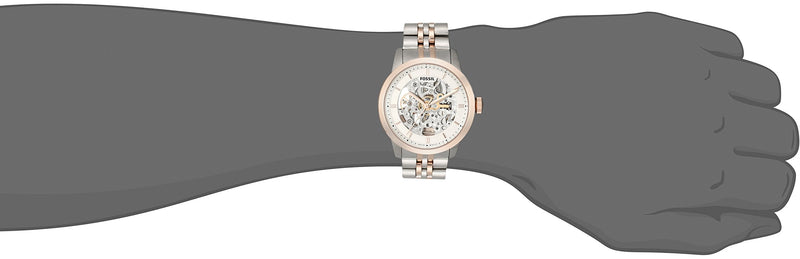 Fossil Townsman Automatic Skeleton White Dial Two Tone Steel Strap Watch for Men - ME3075 Buy Now By Fossil