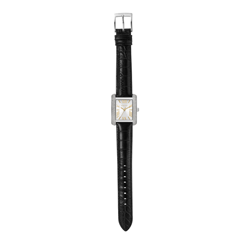 Michael Kors Emery Three Hand Silver Dial Black Leather Strap Watch For Women - MK4696 Buy Now By Michael Kors