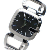 Shop Gucci G Gucci Black Dial Silver Steel Strap Watch For Women - YA125407 in USA