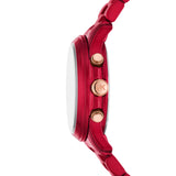 Michael Kors Runway Analog Chronograph Red Dial Red Steel Strap Watch for Women - MK7436 Buy Now By Michael Kors