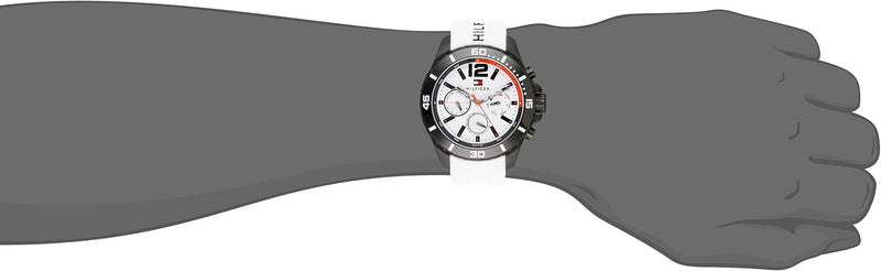 Tommy Hilfiger Nolan Multi Function White Dial White Rubber Strap Watch for Men - 1791146 Buy Now By Tommy Hilfiger