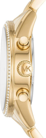 Michael Kors Ritz Chronograph Gold Dial Gold Steel Strap Watch For Women - MK6597 Buy Now By Michael Kors