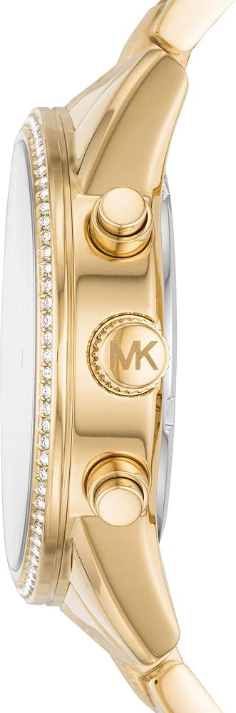 Michael Kors Ritz Chronograph Gold Dial Gold Steel Strap Watch For Women - MK6597 Buy Now By Michael Kors