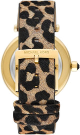 Michael Kors Parker Black Dial Cheetah Print Brown Leather Strap Watch For Women - MK4723 Buy Now By Michael Kors