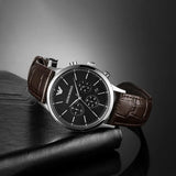 Emporio Armani Renato Chronograph Black Dial Brown Leather Strap Watch For Men - AR2482 Buy Now By Emporio Armani