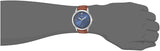 Shop Fossil The Minimalist 3H Blue Dial Brown Leather Strap Watch for Men - FS5499 in USA