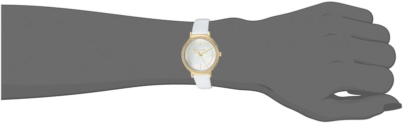 Michael Kors Cinthia Mother of Pearl Dial White Leather Strap Watch for Women - MK2662 Buy Now By Michael Kors