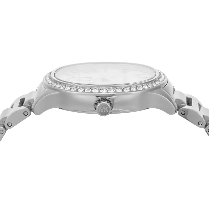 Michael Kors Sage Three-Hand White Dial Silver Steel Strap Watch for Women - MK4807 Buy Now By Michael Kors