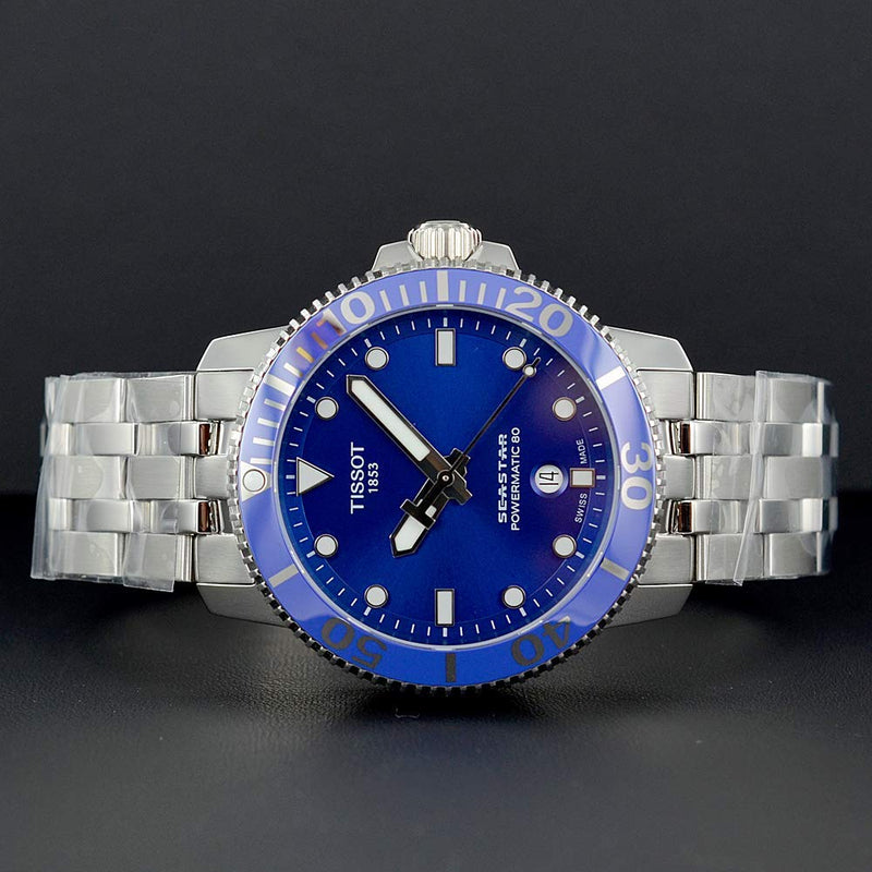Tissot Seastar 1000 Powermatic 80 Blue Dial Silver Steel Strap Watch For Men - T120.407.11.041.00 Buy Now By Tissot