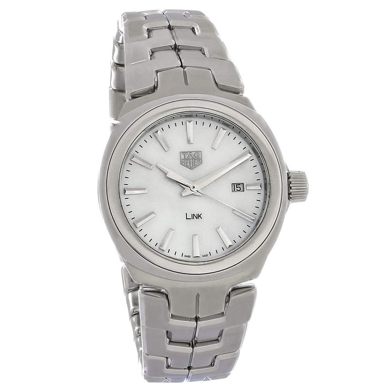 Shop Tag Heuer Link Quartz Mother of Pearl Dial Silver Steel Strap Watch for Women - WBC1310.BA0600 in USA