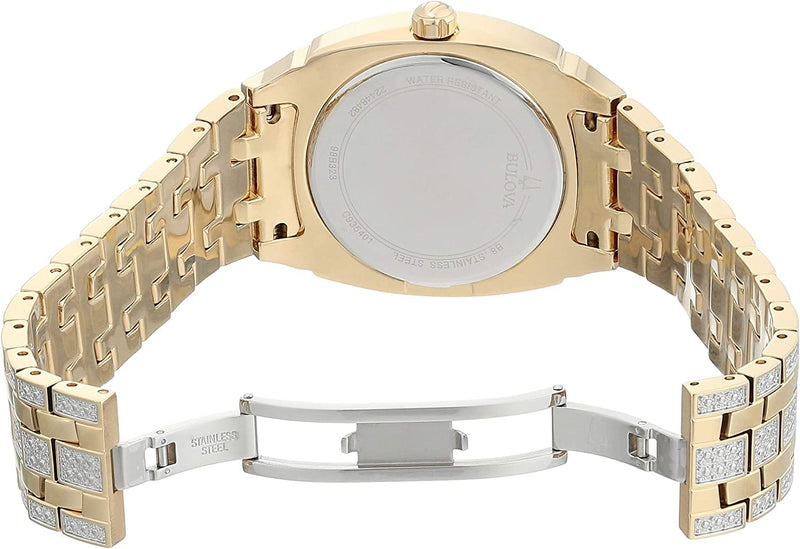 Bulova Phantom Crystal Silver Dial Two Tone Steel Strap Watch for Men - 98B323 Buy Now By Bulova