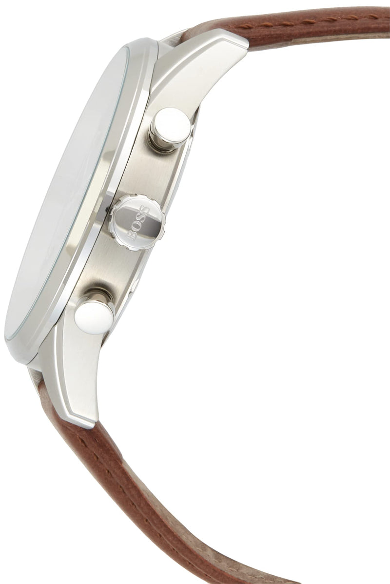Hugo Boss Skymaster Grey Dial Brown Leather Strap Watch for Men - 1513787 Buy Now By Hugo Boss