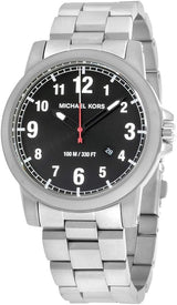 Michael Kors Paxton Analog Black Dial Silver Steel Strap Watch For Men - MK8500 Buy Now By Michael Kors