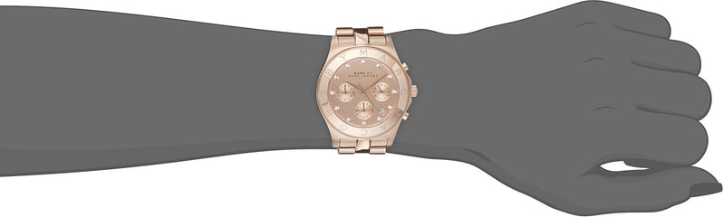 Marc Jacobs Blade Chronograph Rose Gold Dial Rose Gold Steel Strap Watch for Women - MBM3102 Buy Now By Marc Jacobs