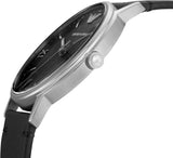 Shop Emporio Armani Kappa Analog Quartz Black Dial Black Leather Strap Watch For Men - AR11013 in USA