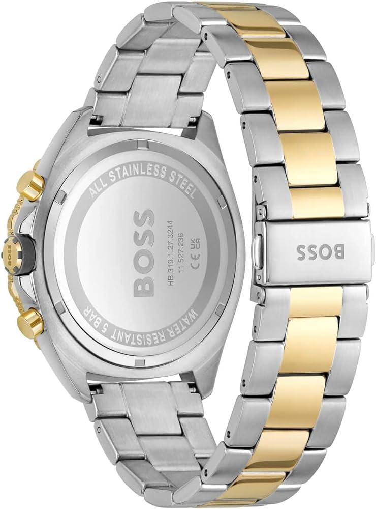 Hugo Boss Energy Chronograph Grey Dial Two Tone Steel Strap Watch For Men - 1513974 Buy Now By Hugo Boss