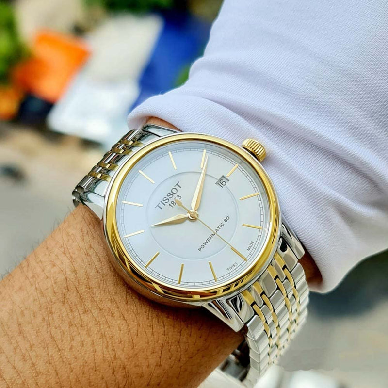 Tissot T Classic Carson Automatic White Dial Two Tone Steel Strap Watch for Men - T085.407.22.011.00 Buy Now By Tissot
