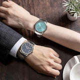 Shop Salvatore Ferragamo F-80 Classic Tiffany Blue Dial Silver Steel Strap Watch for Men - SFDT02323 in USA