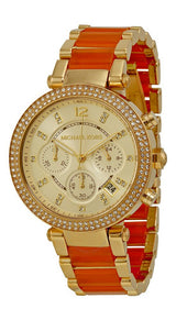 Michael Kors Parker Gold Dial Two Tone Steel Strap Watch for Women - MK6139 Buy Now By Michael Kors