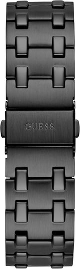 Shop Guess Asset Quartz Black Dial Black Steel Strap Watch For Men - GW0575G3 in USA